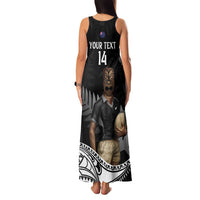 Custom New Zealand Silver Fern Rugby Family Matching Tank Maxi Dress and Hawaiian Shirt 2024 Aotearoa Maori Mascot Go All Black