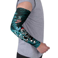 Personalised New Zealand Darts Christmas Arm Sleeves Maori Fern Merry Dartsmas - Polynesian Pride