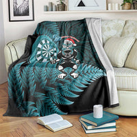 New Zealand Darts Christmas Blanket Maori Fern Merry Dartsmas - Polynesian Pride