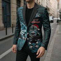 Personalised New Zealand Darts Christmas Blazer Maori Fern Merry Dartsmas - Polynesian Pride