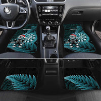 Personalised New Zealand Darts Christmas Car Mats Maori Fern Merry Dartsmas - Polynesian Pride