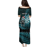 Personalised New Zealand Darts Christmas Family Matching Puletasi and Hawaiian Shirt Maori Fern Merry Dartsmas - Polynesian Pride