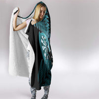 New Zealand Darts Christmas Hooded Blanket Maori Fern Merry Dartsmas - Polynesian Pride