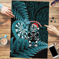 New Zealand Darts Christmas Puzzle Maori Fern Merry Dartsmas - Polynesian Pride