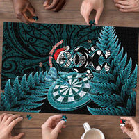 New Zealand Darts Christmas Puzzle Maori Fern Merry Dartsmas - Polynesian Pride