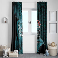New Zealand Darts Christmas Window Curtain Maori Fern Merry Dartsmas - Polynesian Pride