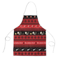New Zealand Darts Christmas Apron Merry Xmas Aotearoa Maori Red - Polynesian Pride