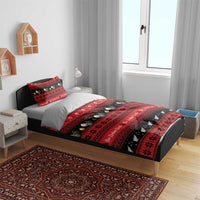 New Zealand Darts Christmas Bedding Set Merry Xmas Aotearoa Maori Red - Polynesian Pride