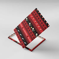 New Zealand Darts Christmas Canvas Wall Art Merry Xmas Aotearoa Maori Red - Polynesian Pride