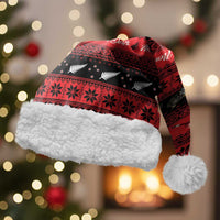 New Zealand Darts Christmas Santa Hat Merry Xmas Aotearoa Maori Red LT14 With Fur Red - Polynesian Pride