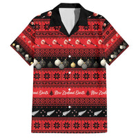 New Zealand Darts Christmas Family Matching Off Shoulder Maxi Dress and Hawaiian Shirt Merry Xmas Aotearoa Maori Red - Polynesian Pride