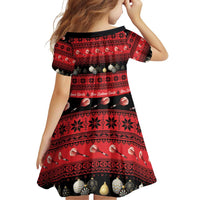 New Zealand Darts Christmas Family Matching Off Shoulder Short Dress and Hawaiian Shirt Merry Xmas Aotearoa Maori Red - Polynesian Pride