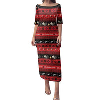 New Zealand Darts Christmas Family Matching Puletasi and Hawaiian Shirt Merry Xmas Aotearoa Maori Red - Polynesian Pride