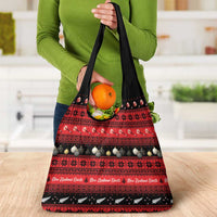 New Zealand Darts Christmas Grocery Bag Merry Xmas Aotearoa Maori Red - Polynesian Pride