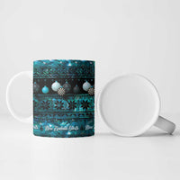 New Zealand Darts Christmas Ceramic Mug Merry Xmas Aotearoa Maori Paua Shell - Polynesian Pride