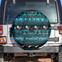 New Zealand Darts Christmas Spare Tire Cover Merry Xmas Aotearoa Maori Paua Shell - Polynesian Pride