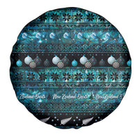 New Zealand Darts Christmas Spare Tire Cover Merry Xmas Aotearoa Maori Paua Shell - Polynesian Pride