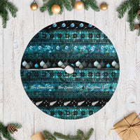 New Zealand Darts Christmas Tree Skirt Merry Xmas Aotearoa Maori Paua Shell - Polynesian Pride