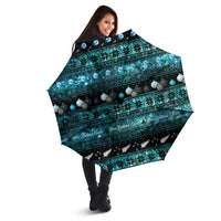 New Zealand Darts Christmas Umbrella Merry Xmas Aotearoa Maori Paua Shell LT14 - Polynesian Pride