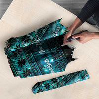 New Zealand Darts Christmas Umbrella Merry Xmas Aotearoa Maori Paua Shell LT14 - Polynesian Pride