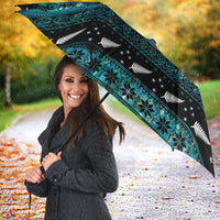 New Zealand Darts Christmas Umbrella Merry Xmas Aotearoa Maori Paua Shell LT14 - Polynesian Pride