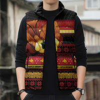 Papua New Guinea Christmas Sleeveless Puffer Jacket Bikpela hamamas blong dispela Krismas - Polynesian Pride