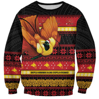 Papua New Guinea Christmas Sweatshirt Bikpela hamamas blong dispela Krismas - Polynesian Pride
