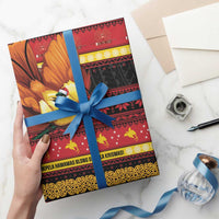 Papua New Guinea Christmas Wrapping Paper Bikpela hamamas blong dispela Krismas - Polynesian Pride