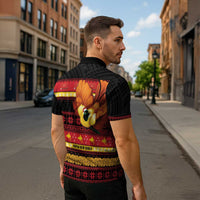 Papua New Guinea Christmas Zipper Polo Shirt Bikpela hamamas blong dispela Krismas - Polynesian Pride