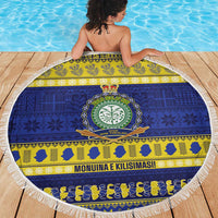 Niue Christmas Beach Blanket Monuina e Kilisimasi Hiapo Motifs - Polynesian Pride