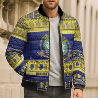 Niue Christmas Bomber Puffer Jacket Monuina e Kilisimasi Hiapo Motifs LT14 - Polynesian Pride