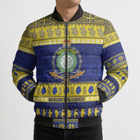 Niue Christmas Bomber Puffer Jacket Monuina e Kilisimasi Hiapo Motifs LT14 - Polynesian Pride