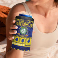 Niue Christmas 4 in 1 Can Cooler Tumbler Monuina e Kilisimasi Hiapo Motifs - Polynesian Pride