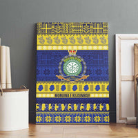Niue Christmas Canvas Wall Art Monuina e Kilisimasi Hiapo Motifs LT14 - Polynesian Pride