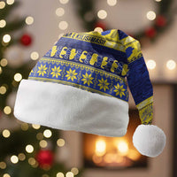 Niue Christmas Santa Hat Monuina e Kilisimasi Hiapo Motifs LT14 Without Fur Blue - Polynesian Pride