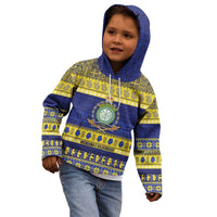 Niue Christmas Kid Hoodie Monuina e Kilisimasi Hiapo Motifs - Polynesian Pride