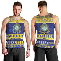 Niue Christmas Men Tank Top Monuina e Kilisimasi Hiapo Motifs - Polynesian Pride