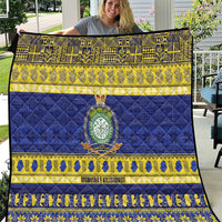 Niue Christmas Quilt Monuina e Kilisimasi Hiapo Motifs LT14 Blue - Polynesian Pride