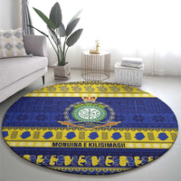 Niue Christmas Round Carpet Monuina e Kilisimasi Hiapo Motifs - Polynesian Pride