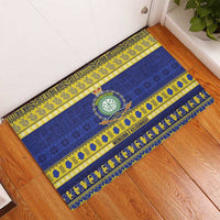 Niue Christmas Rubber Doormat Monuina e Kilisimasi Hiapo Motifs LT14 - Polynesian Pride