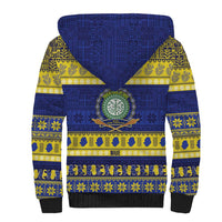 Niue Christmas Sherpa Hoodie Monuina e Kilisimasi Hiapo Motifs - Polynesian Pride