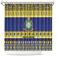 Niue Christmas Shower Curtain Monuina e Kilisimasi Hiapo Motifs - Polynesian Pride