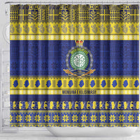 Niue Christmas Shower Curtain Monuina e Kilisimasi Hiapo Motifs - Polynesian Pride