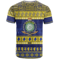 Niue Christmas T Shirt Monuina e Kilisimasi Hiapo Motifs - Polynesian Pride