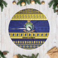 Niue Christmas Tree Skirt Monuina e Kilisimasi Hiapo Motifs LT14 Casual Blue - Polynesian Pride