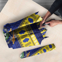 Niue Christmas Umbrella Monuina e Kilisimasi Hiapo Motifs - Polynesian Pride