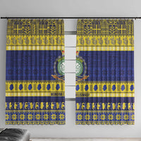 Niue Christmas Window Curtain Monuina e Kilisimasi Hiapo Motifs - Polynesian Pride