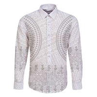 Niue White Sunday Family Matching Off Shoulder Short Dress and Hawaiian Shirt Tapu Fanau Ia Puakenikeni Hiapo Pattern - Polynesian Pride