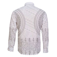 Niue White Sunday Family Matching Tank Maxi Dress and Hawaiian Shirt Tapu Fanau Ia Puakenikeni Hiapo Pattern - Polynesian Pride