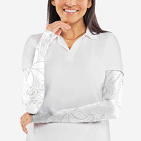 Tapu Fanau Ia Niue Arm Sleeves Happy White Sunday Unique Hiapo - Polynesian Pride